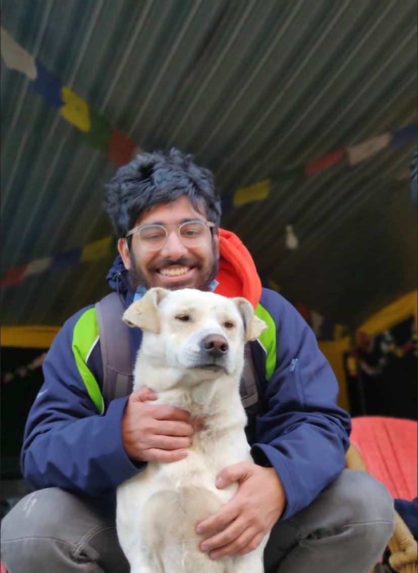 A mountain dog I hung out with on a trip to Manali